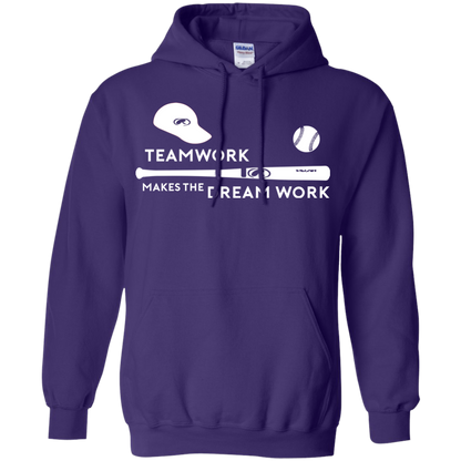 Baseball T-shirt Teamwork Makes The Dream Work Purple