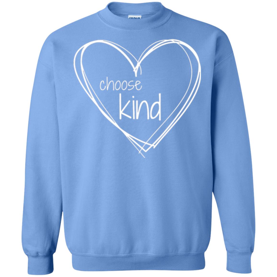 Anti-bullying T-shirt Choose Kind In White Heart Carolina Blue