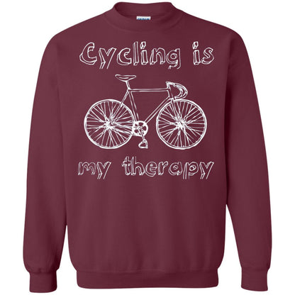 Cycling Is My Therapy Spin Class T-shirt Maroon