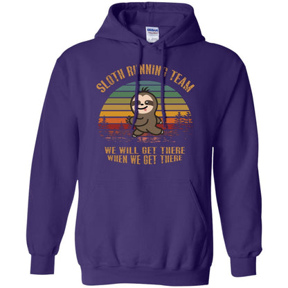 Sloth Running Team We Will Get There When We Get There Shirt Purple