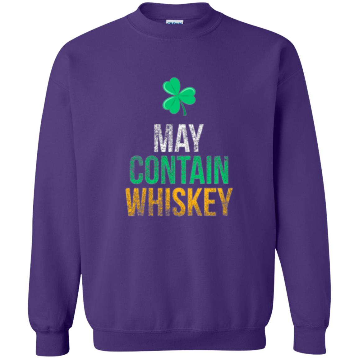 Funny St. Patricks Day T-shirt May Contain Whiskey Purple