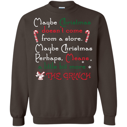 Christmas T-shirt Maybe Christmas Doesn't Come From A Store Dark Chocolate