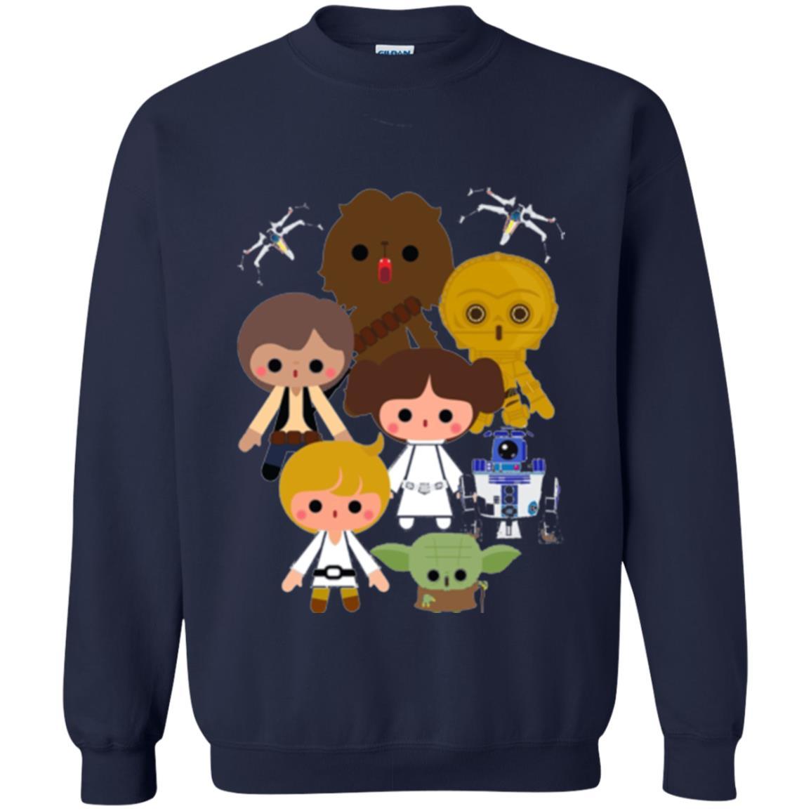 Film T-shirt Cute Kawaii Style Heroes Graphic Navy