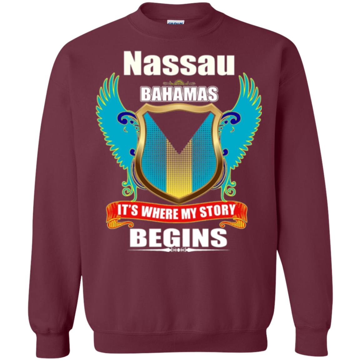 Bahamian T-shirt Nassau Bahamas T-shirt Maroon