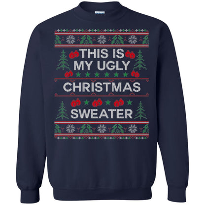 Christmas T-shirt This Is My Ugly Christmas Sweater Navy