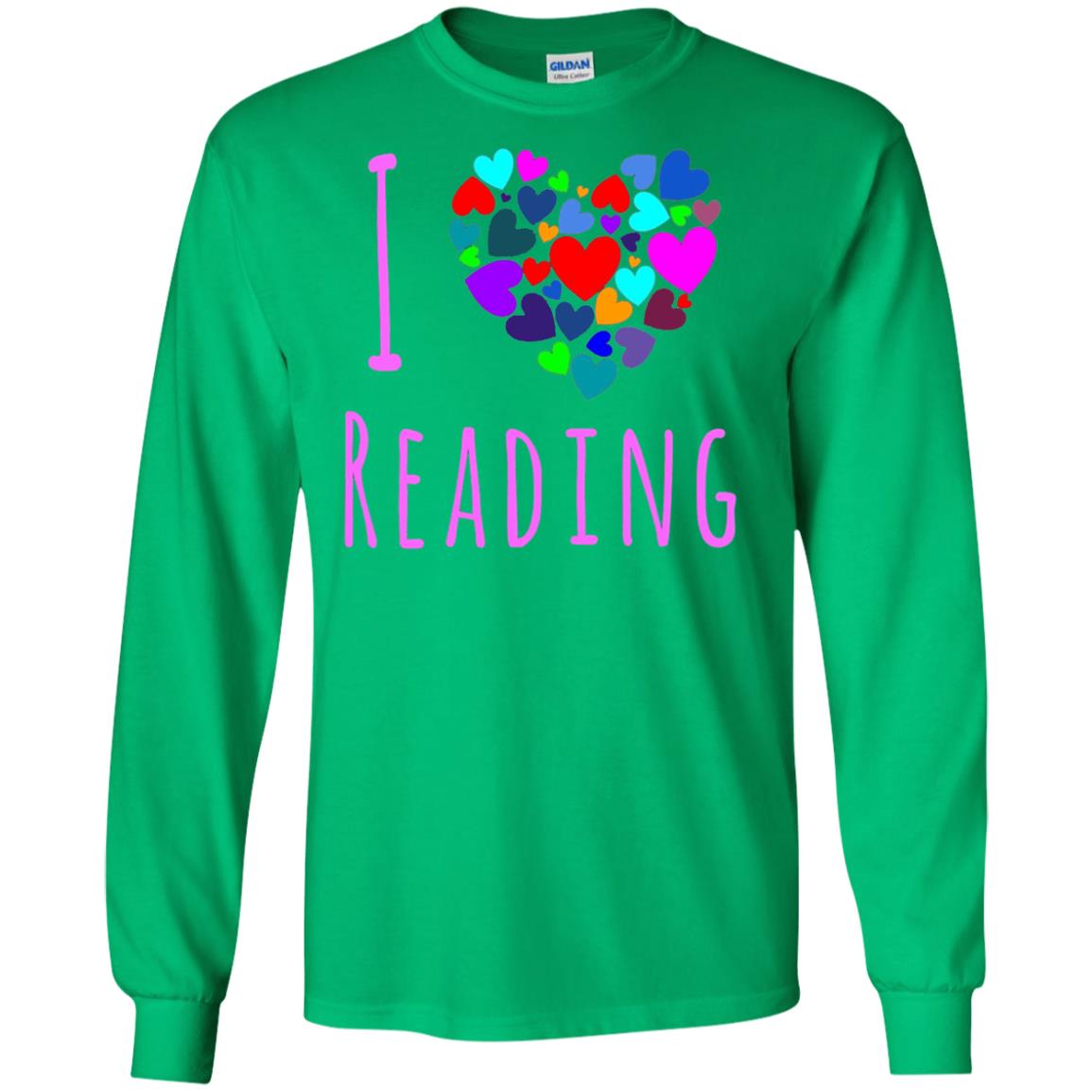 I Love Reading Club Heart Love Books Gift Shirt For Bookworm Irish Green