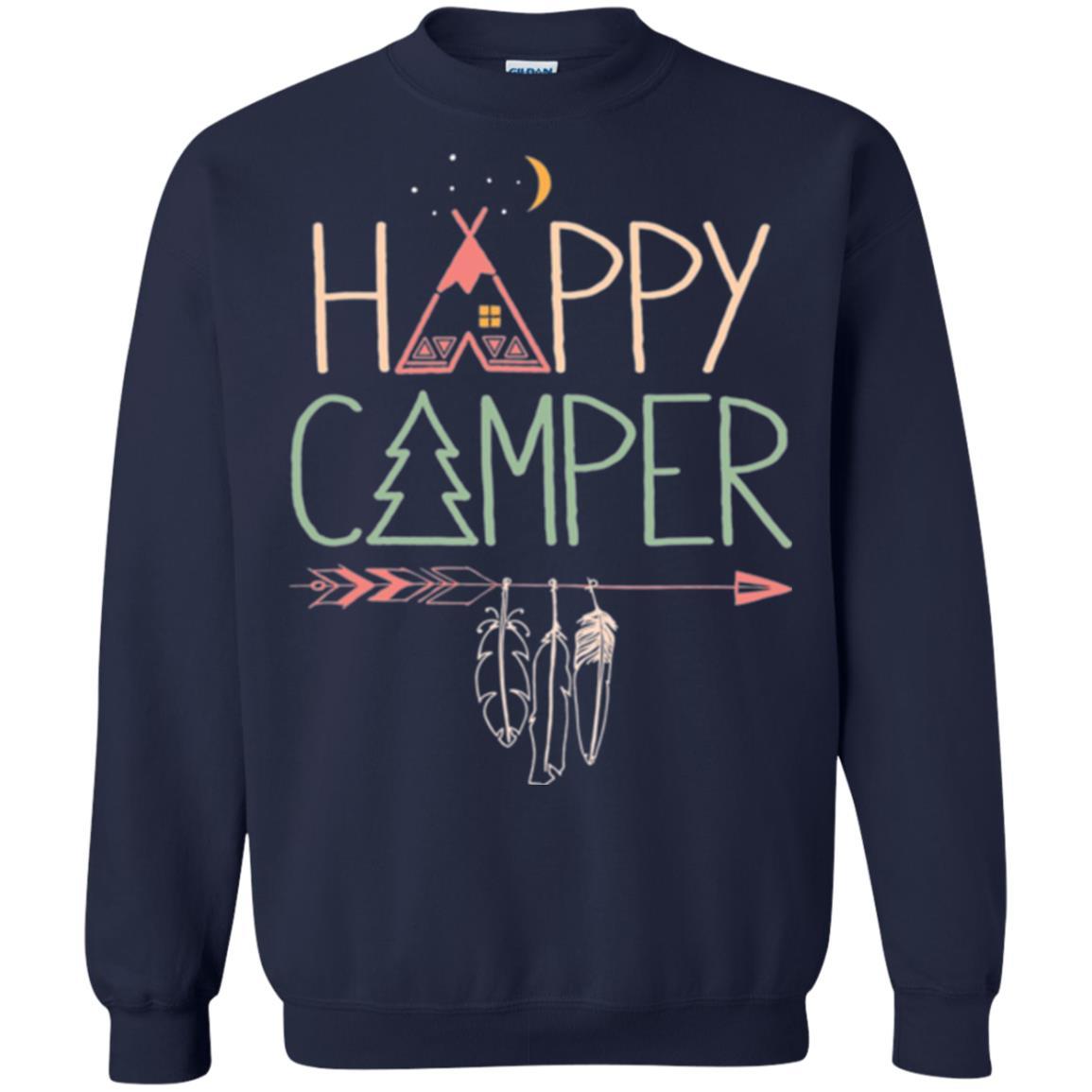 Camper T-shirt Happy Camping Navy