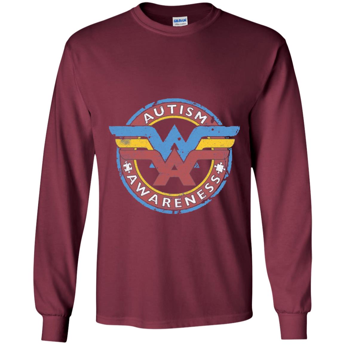 Autism Awareness T-shirt Maroon