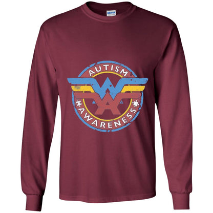 Autism Awareness T-shirt Maroon