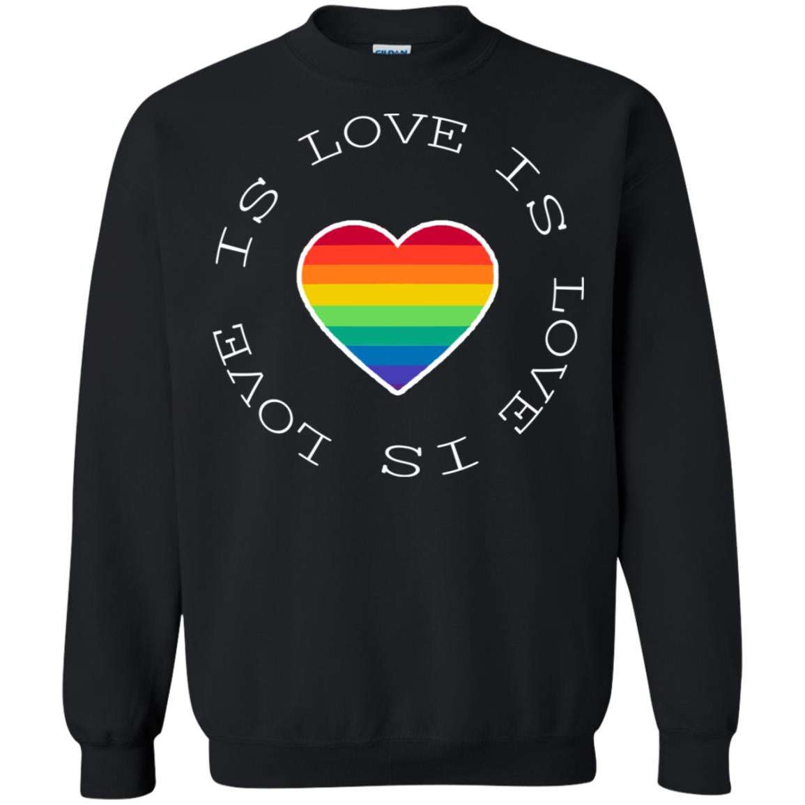 Love Is Love Rainbow Heart Lgbt Support Gift Shirt Black