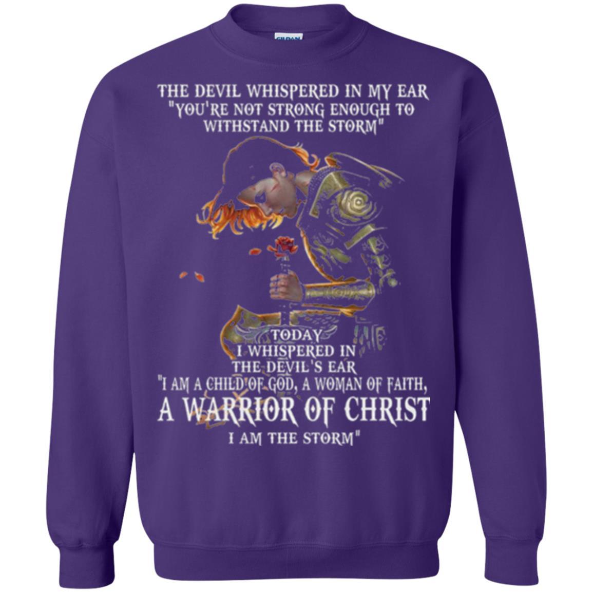 Warrior T-shirt I Am A Child Of God A Woman Of Faith T-shirt Purple