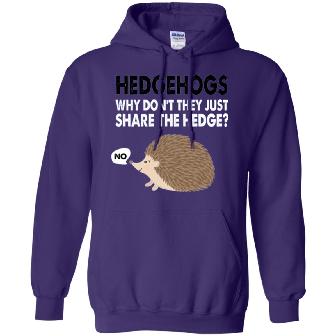 Hedgehogs T-shirt Why Don_t They Just Share Hedge Purple