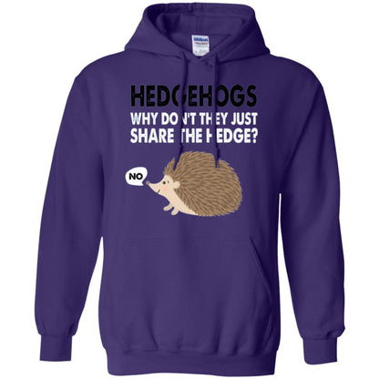 Hedgehogs T-shirt Why Don_t They Just Share Hedge Purple