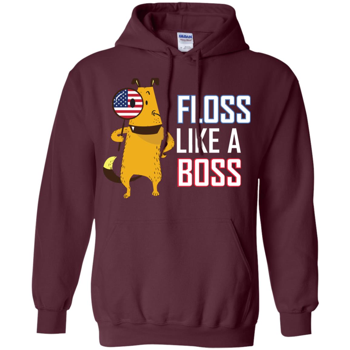Floss Like A Boss Dog Shirt Maroon