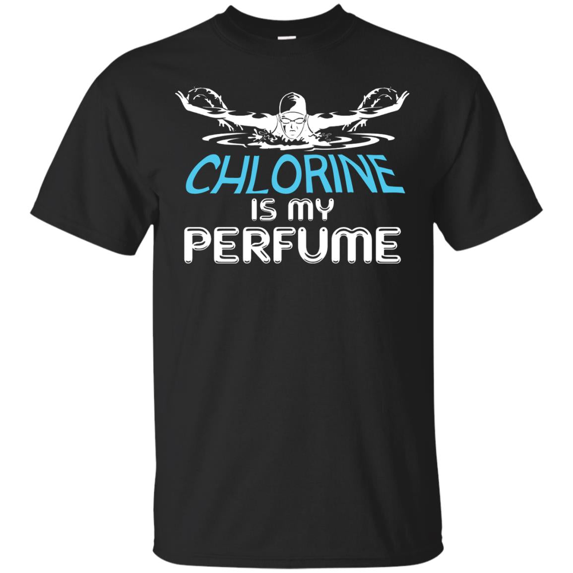 Swimmer T-shirt Chlorine Is My Perfume Black