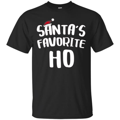 Christmas T-shirt Santa_s Favorite Ho Black