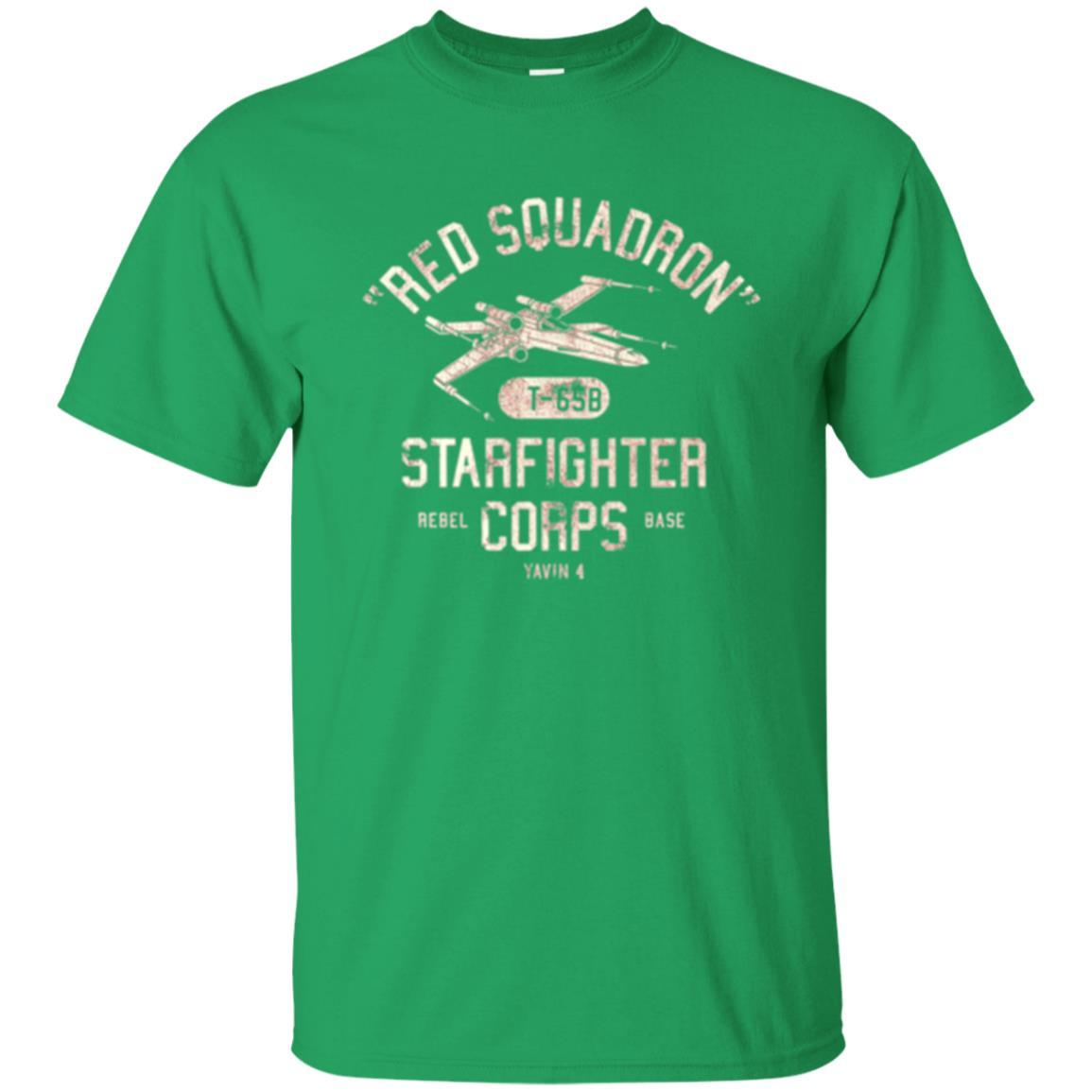 Film T-shirt Red Squadron T-65b Starfighter Rebel Corps Base Irish Green