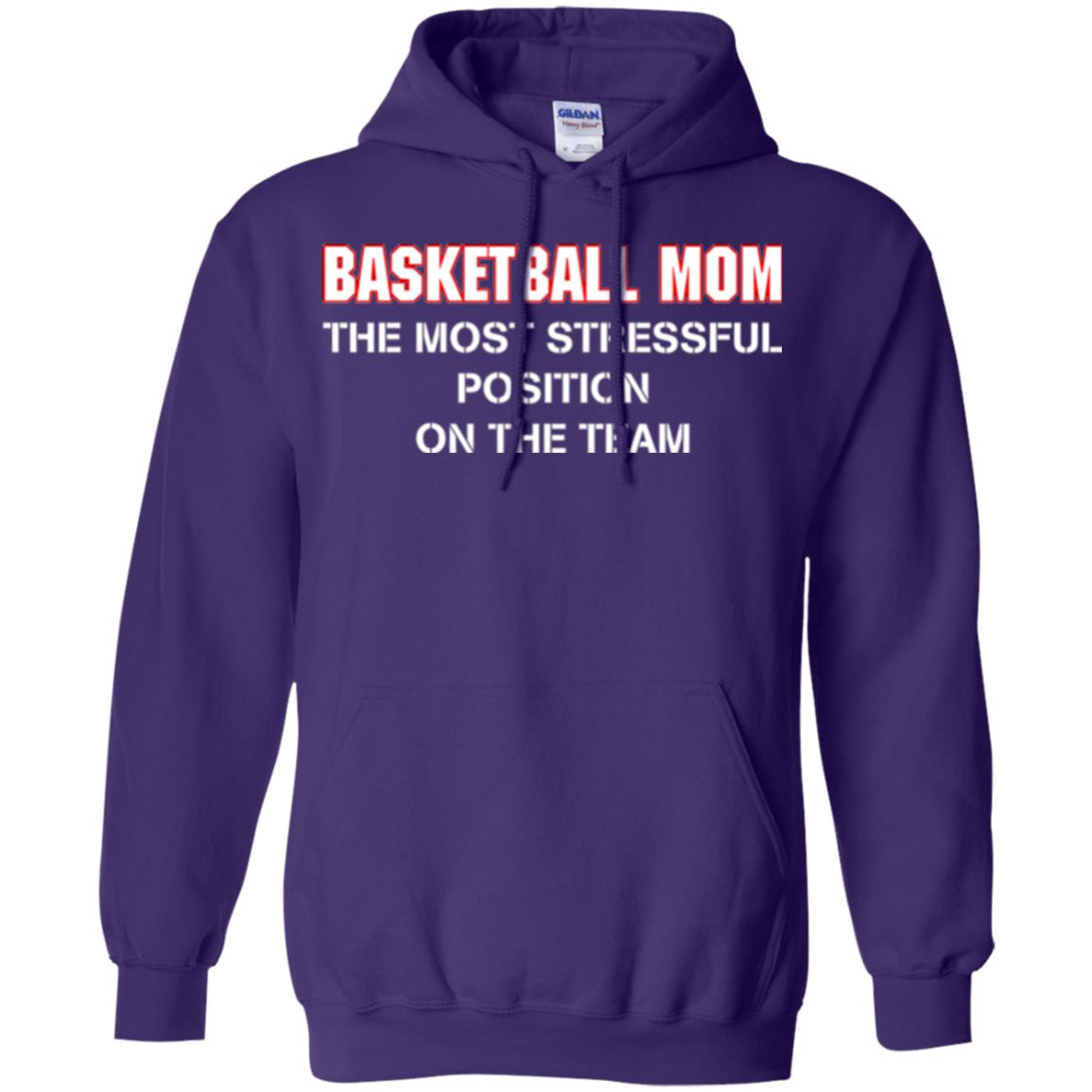 Basketball Lover T-shirt The Most Stressful Position Position On The Team Purple