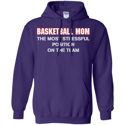 Basketball Lover T-shirt The Most Stressful Position Position On The Team Purple