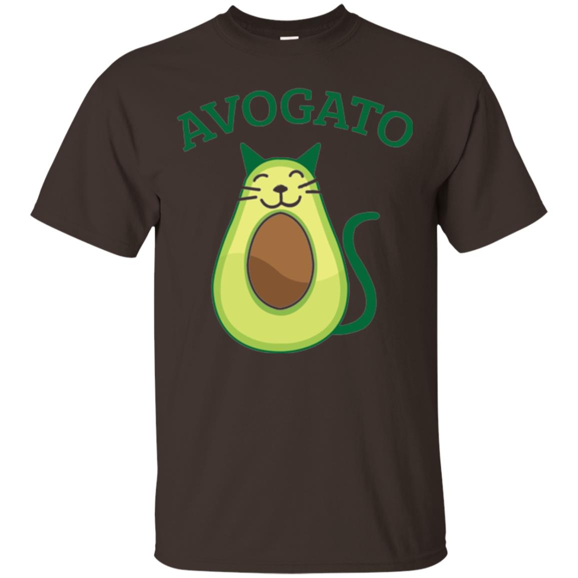 Avogato Avocado Cat Kitty Funny Meow T-shirt Dark Chocolate