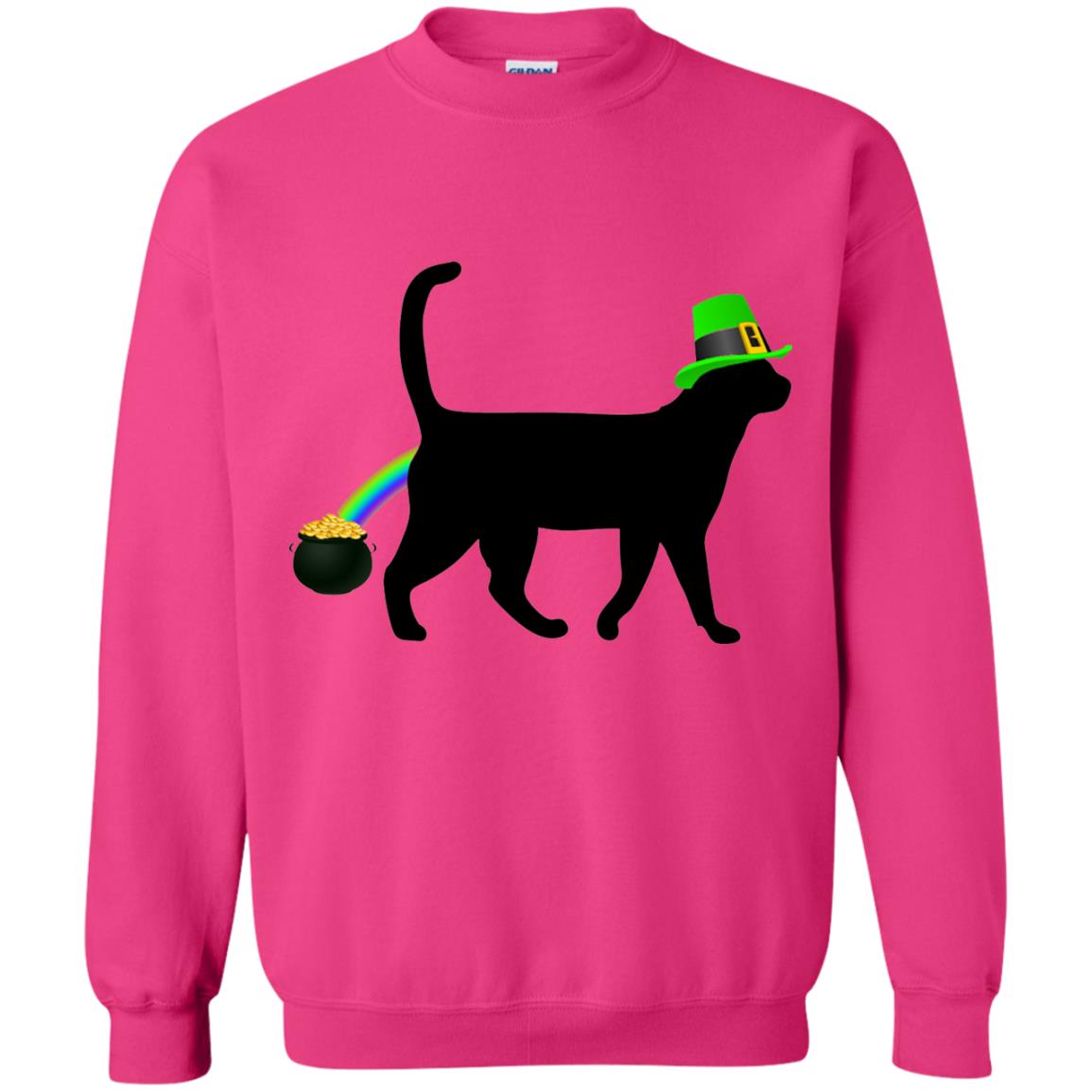 Cat Leprechaun Funny Cat Saint Patrick_s Day T-shirt Heliconia