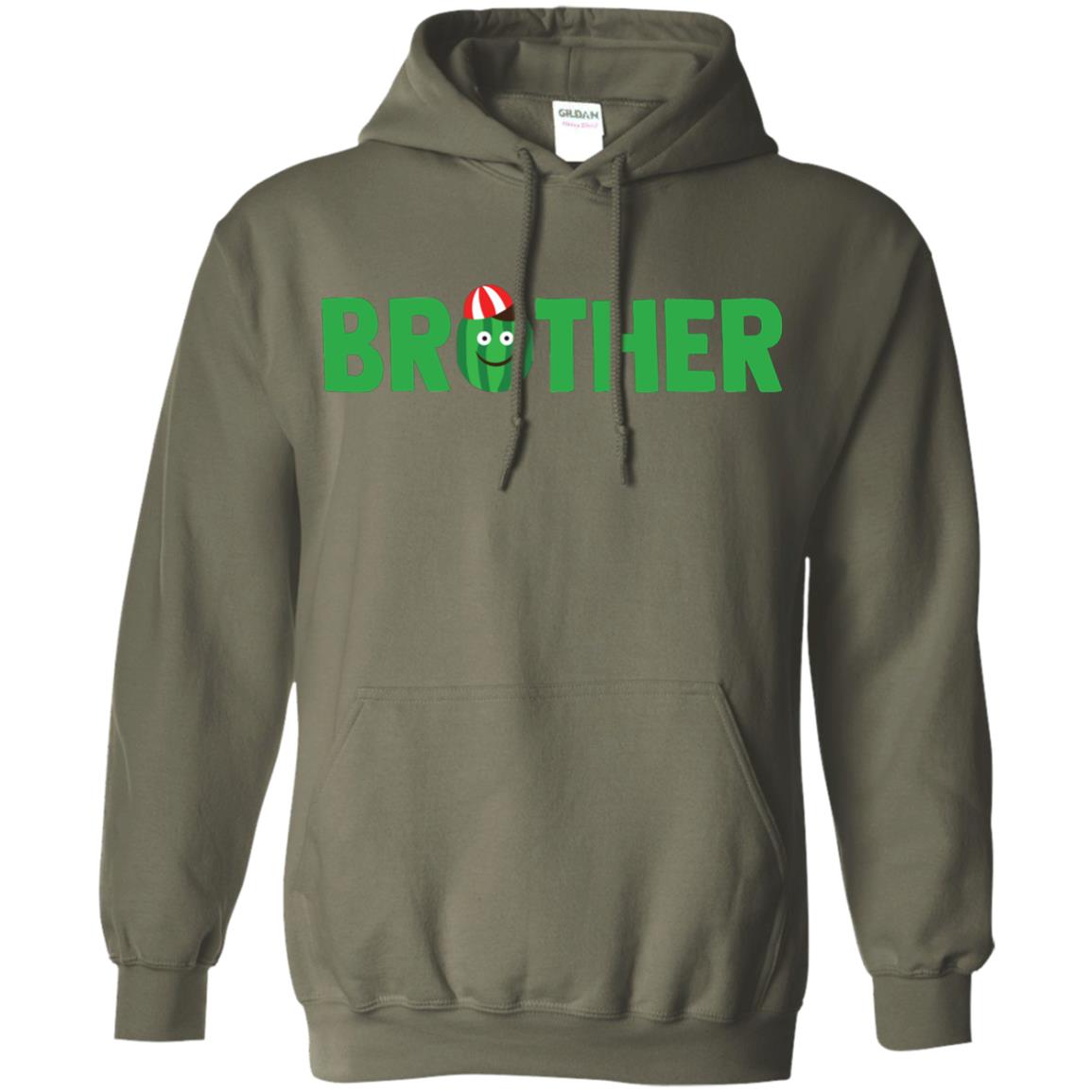 Brother Watermelon Funny Summer Melon Fruit Shirt For Brother Military Green