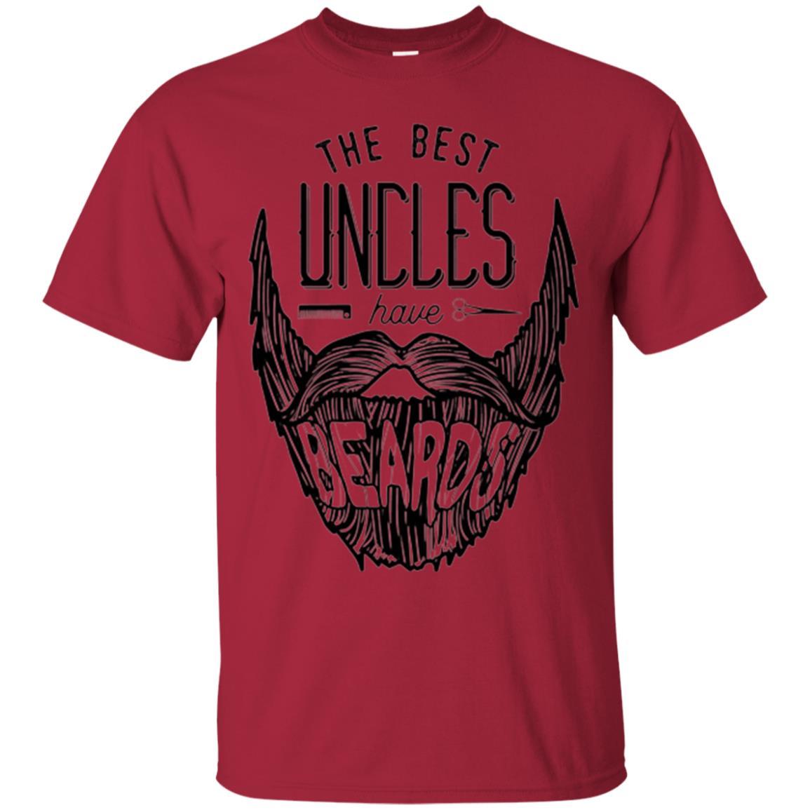 Funny Uncle T-shirt The Best Uncles Have Beards Cardinal