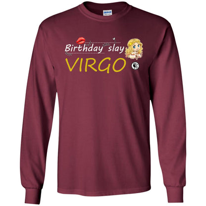 Cute Virgo Girl Birthday Lip Slay T-shirt Maroon