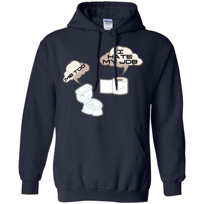 Funny Toilet And Toilet Paper I Hate My Job T-shirt Navy