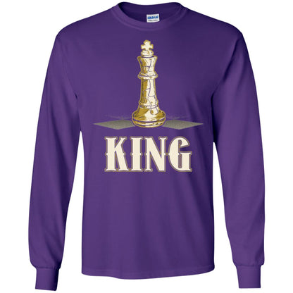 King Chess Piece Chess Player T-shirt Purple