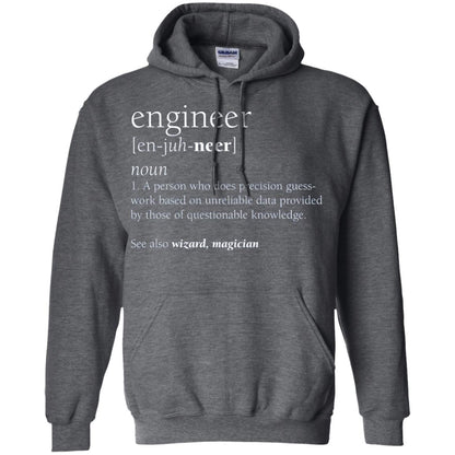 A Person Who Does Precision Guess Work Based On Unreliable Data Engineer Definition T-shirt Dark Heather