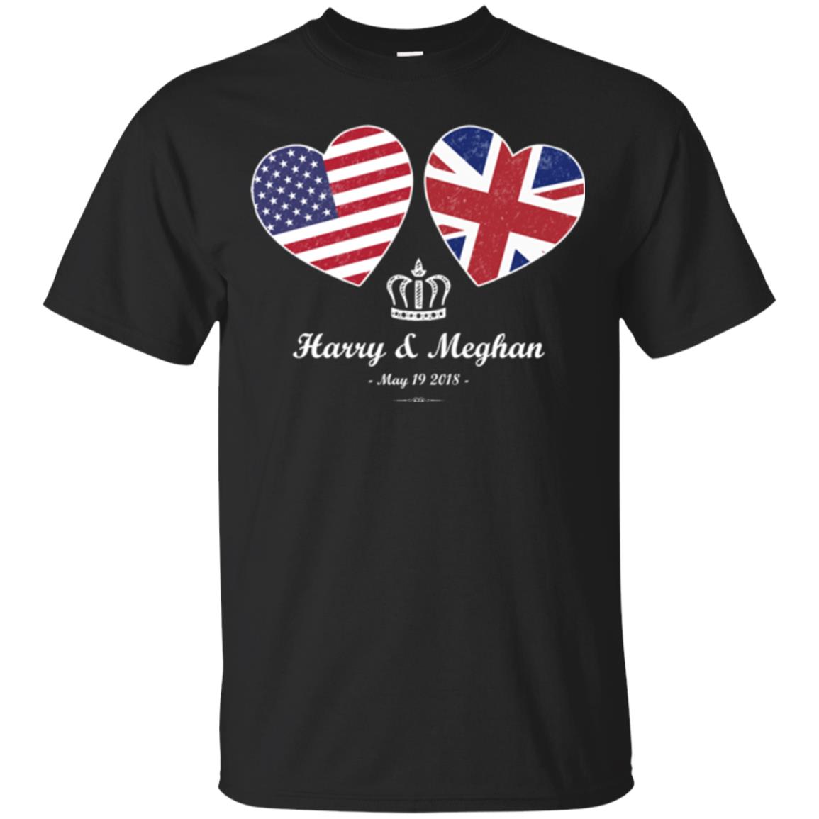 Harry And Meghan British American Royal Wedding Shirt Black