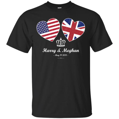 Harry And Meghan British American Royal Wedding Shirt Black