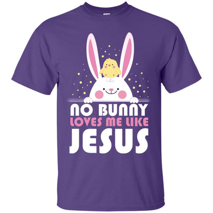 No Bunny Loves Me Like Jesus Christian T-shirt For Easter Day Purple