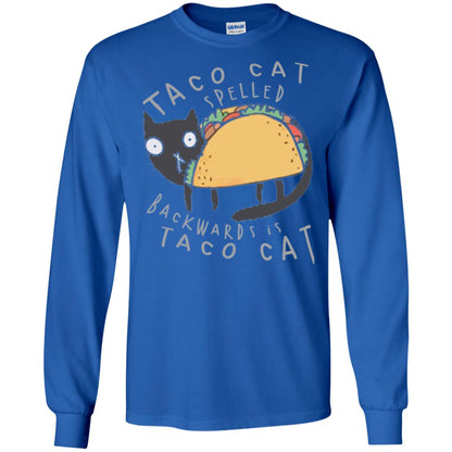 Cat Lovers T-shirt Taco Cat Spelled Backward Is Taco Cat Royal