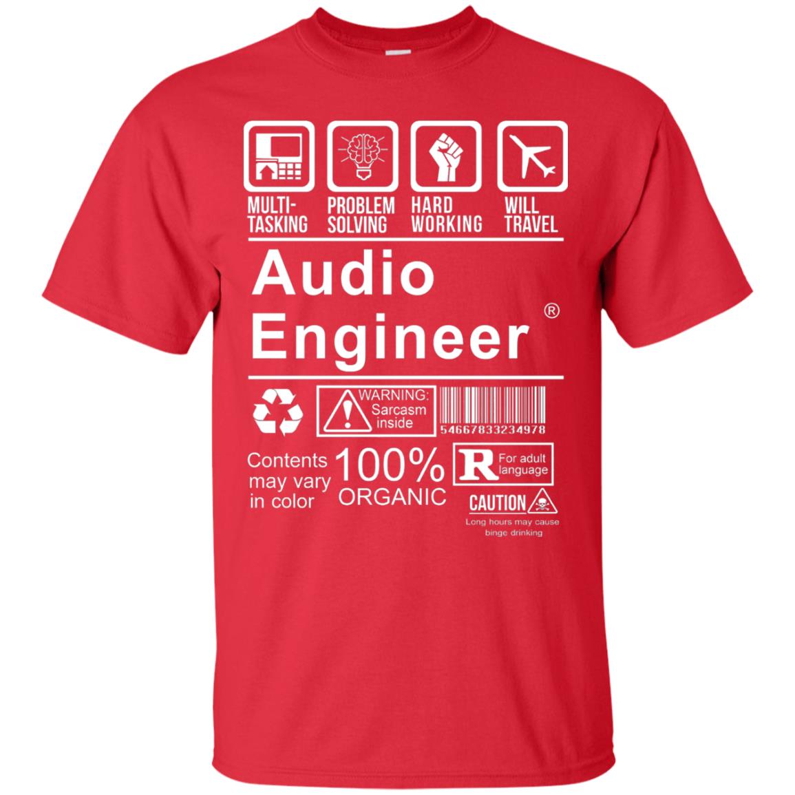 Audio Engineer Shirt Multi Tasking Problem Solving Red