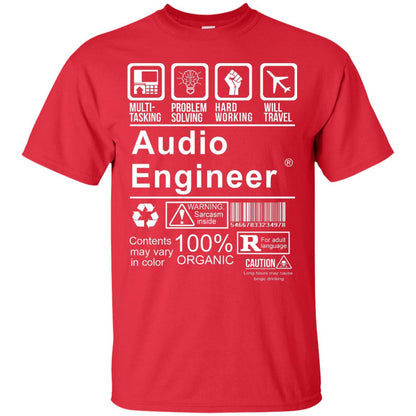 Audio Engineer Shirt Multi Tasking Problem Solving Red