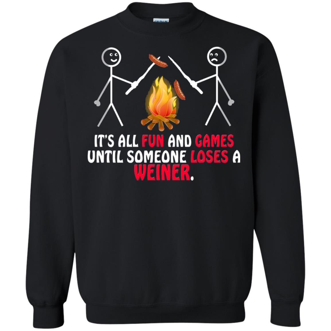 Camper T-shirt It's All Fun And Games Black