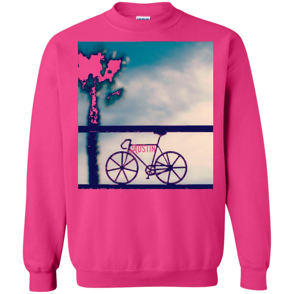 Biking In Austin T-shirt Heliconia