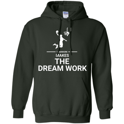 Basketball T-shirt Teamwork Makes The Dream Work Forest Green
