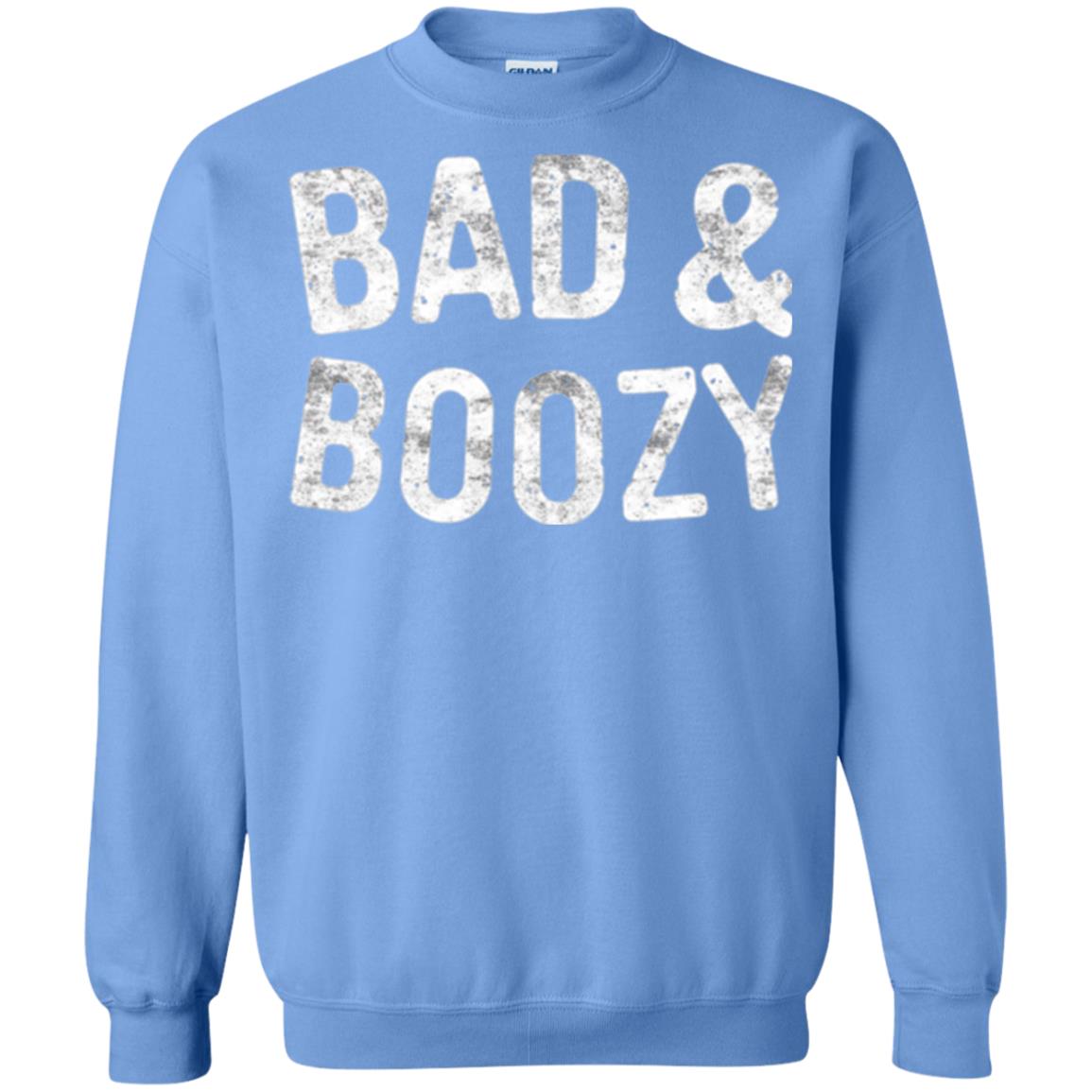 Funny Drinking T-shirt Bad And Boozy Carolina Blue