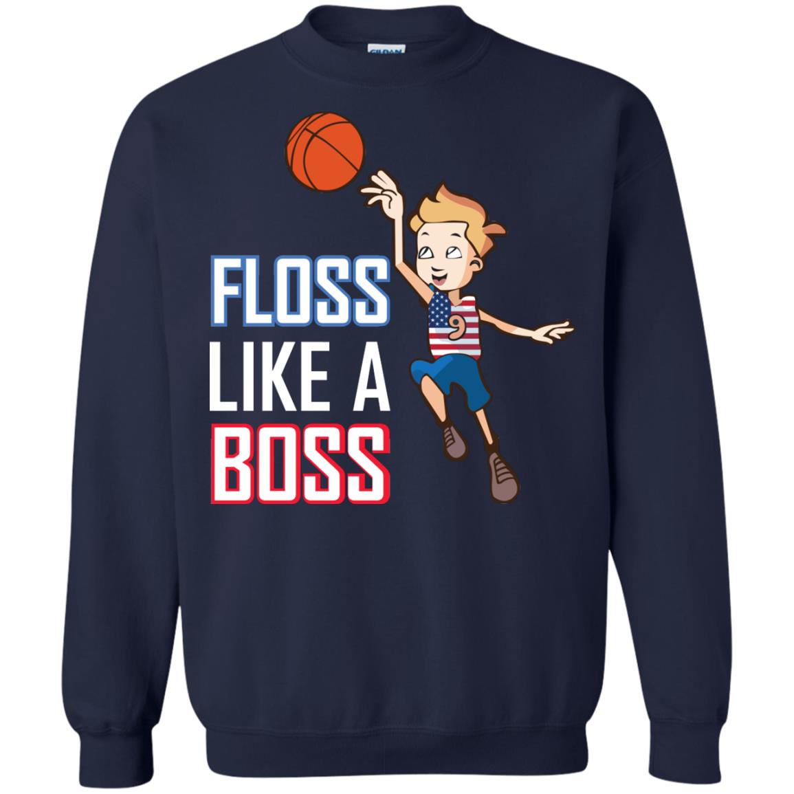 Floss Like A Boss Shirt For Basketball Players Navy