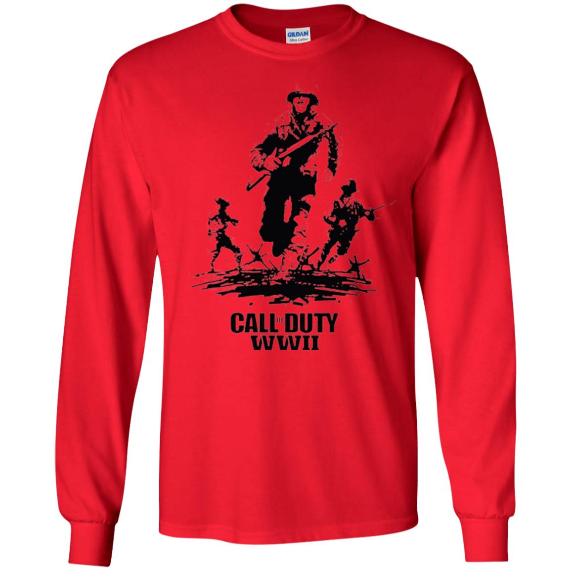 Military T-shirt Call Of Duty Wwii Red