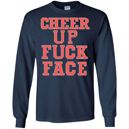 Cheer Up Face Shirt Navy