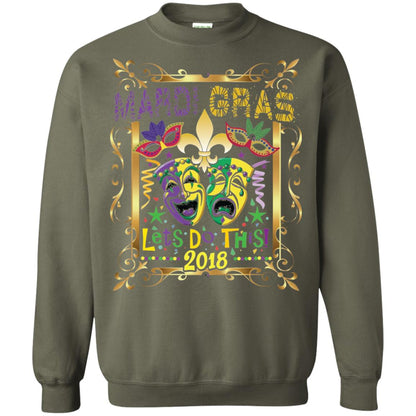 Fleur Symbol New Orleans Parade Mardi Gras T-shirt Military Green