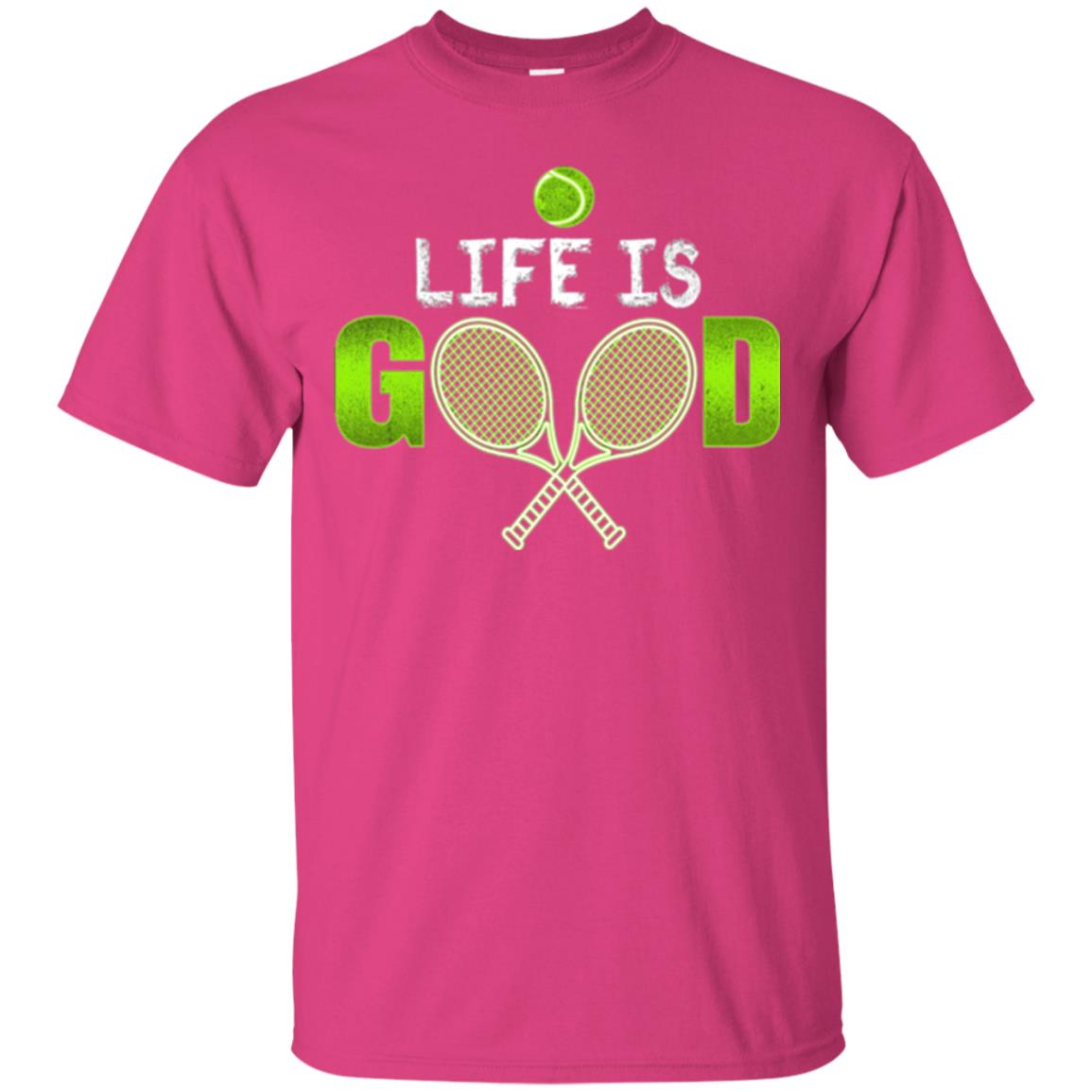 Tennis Lovers T-shirt Life Is Good Heliconia