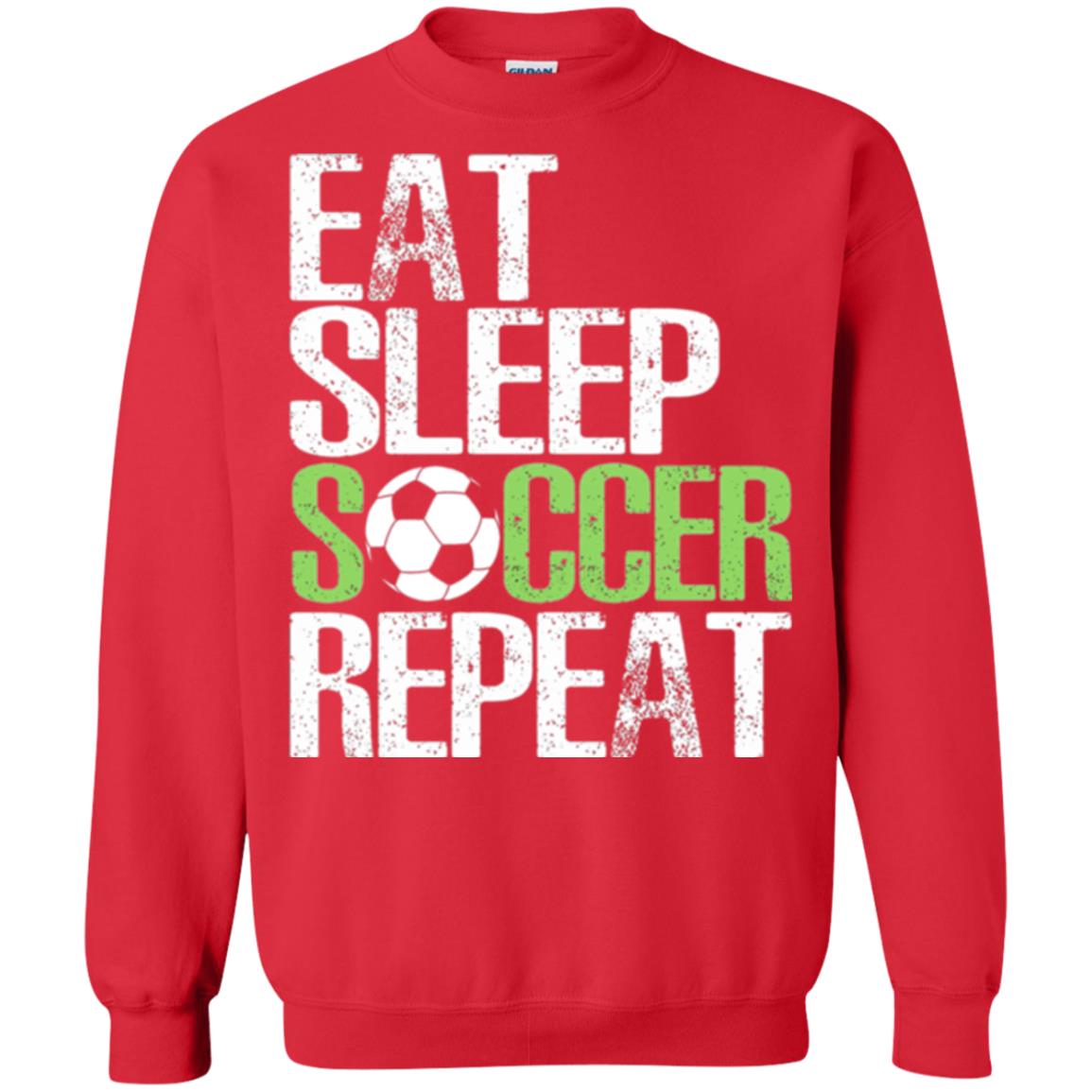 Soccer T-shirt Eat Sleep Soccer Repeat Red