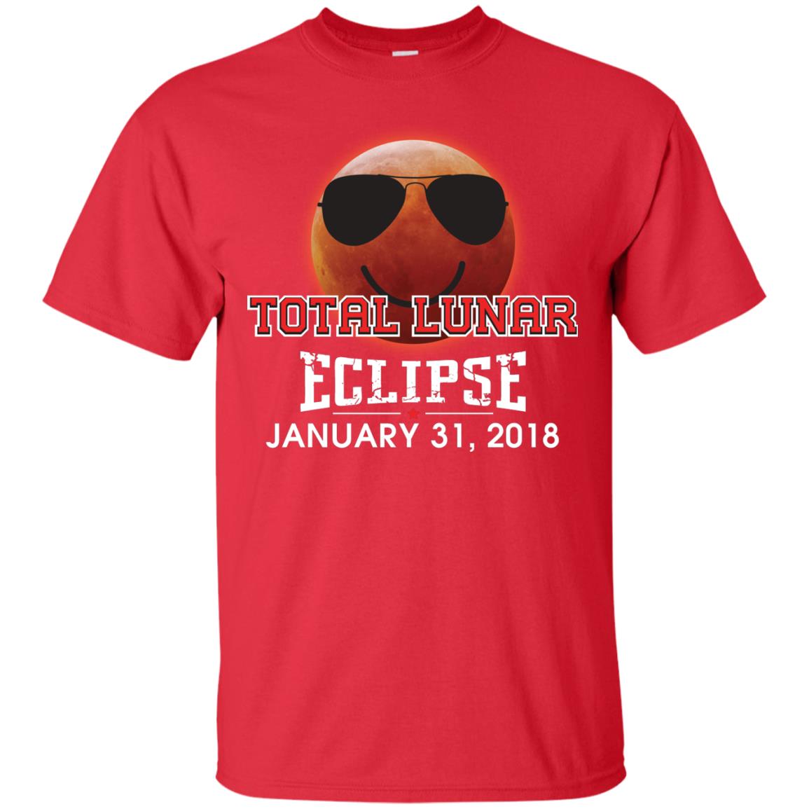 Blood Moon T-shirt Total Lunar Eclipse January 31. 2018 Red