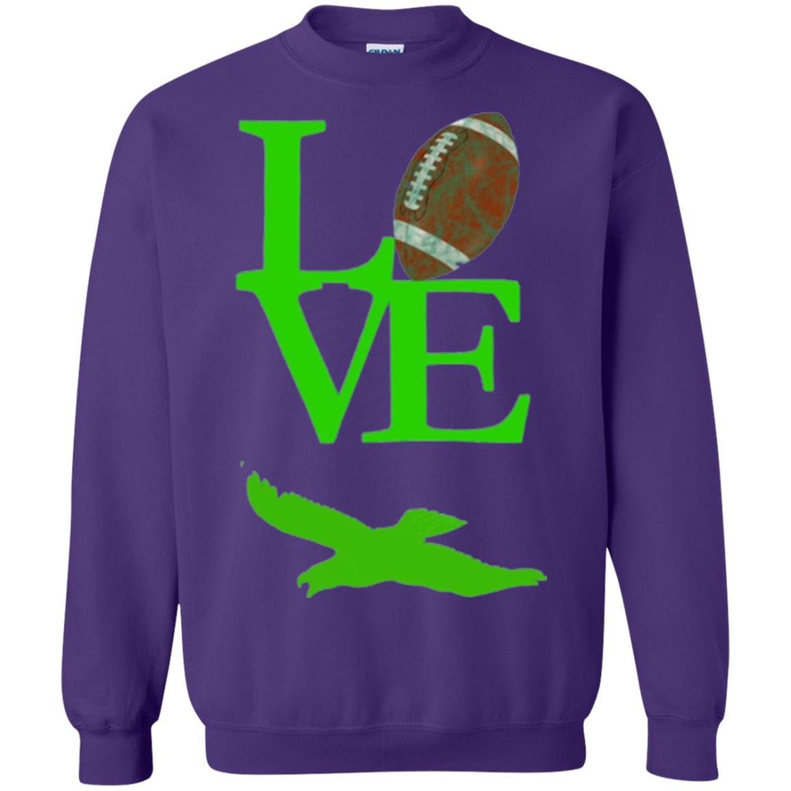 Football Lover T-shirt Love Football Flying Bird T-shirt Purple