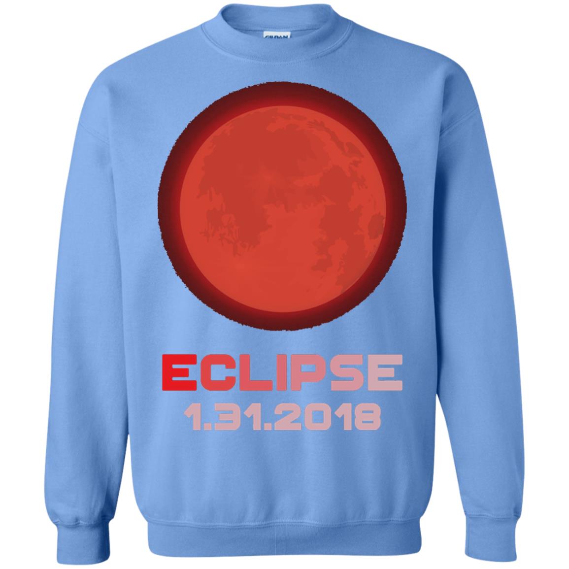 Eclipse January 31st 2018 Total Lunar Eclipse T-shirt Carolina Blue